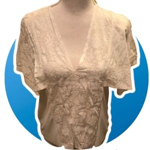 ZARA DETAILED FLUTTER SLEEVE TOP